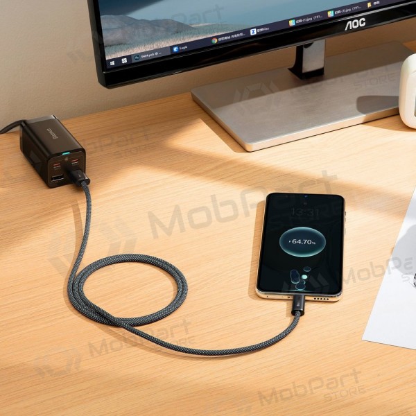 USB cavo Baseus Dynamic 100W USB-A to Type-C 1.0m grigio CALD000616