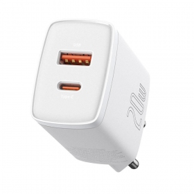 Caricatore Baseus USB + Type-C 20W CCXJ-B02 (bianca)