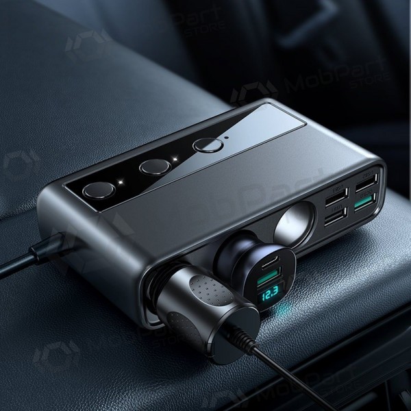 Caricatore automobilinis Joyroom 9in1 154W 3x12V, PD USB Type-C, QC3.0 USB-A, 4xUSB-A JR-CL06