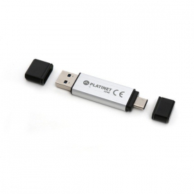 Chiavetta Platinet 32GB OTG USB 3.0 + Type-C (d'argento)