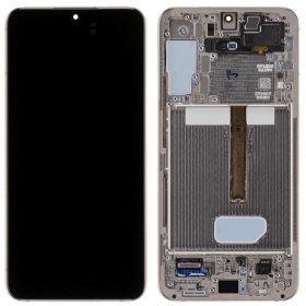 Samsung Galaxy S22+ schermo / display (rosa / d'oro) (con una cornice) (originale)