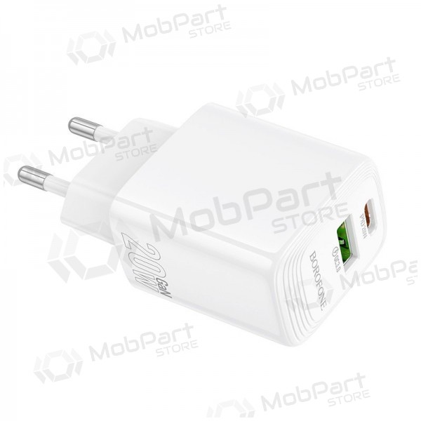 Caricatore Borofone BN27 20W USB-C/USB-A bianca