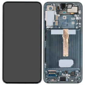 Samsung Galaxy S22+ schermo / display (verde) (con una cornice) (originale)