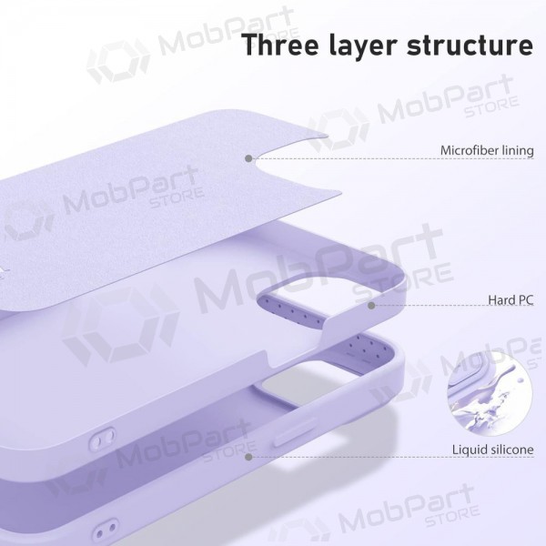 Apple iPhone 15 Pro custodia „Nillkin Silicone“ (šviesiai viola) Apple iPhone 15 Pro custodia „Nillkin Silicone“ (šviesiai viola)