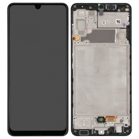 Samsung Galaxy A32 4G schermo / display (nero) (con una cornice) (originale)