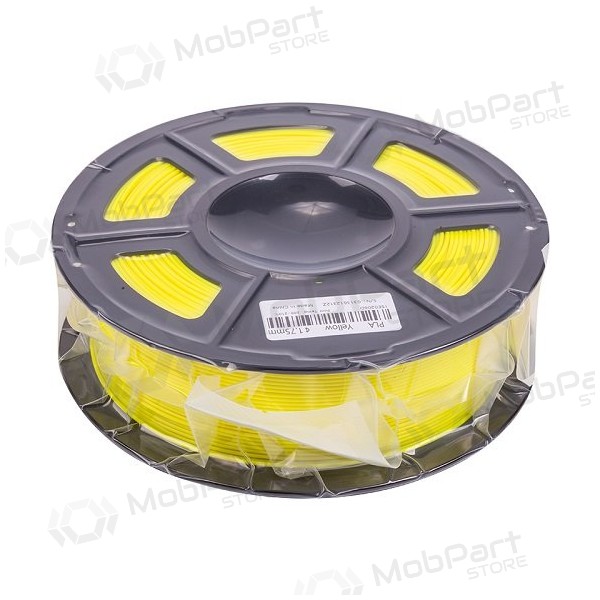 3D spausdinimo plastikas PLA, 1.75mm, 1kg, giallo