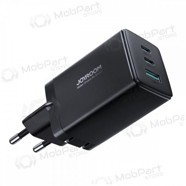 Caricatore buitinis Joyroom GaN JR-TCG01 2xUSB-C/USB-A 65W + USB-C cable 1.2m nero