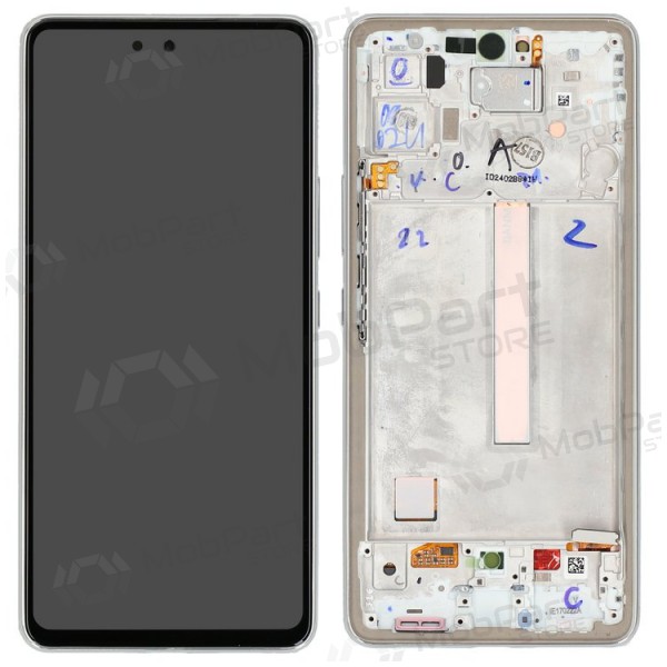 Samsung Galaxy A53 5G schermo / display (bianca) (con una cornice) (originale) Samsung Galaxy A53 5G schermo / display (bianca) (con una cornice) (originale)