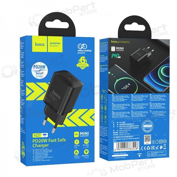 Caricatore buitinis Hoco N27 Innovative PD20W nero