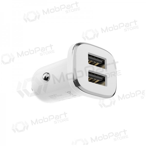 Caricatore automobilinis Borofone BZ12 x 2 USB (2.4A) (bianca)