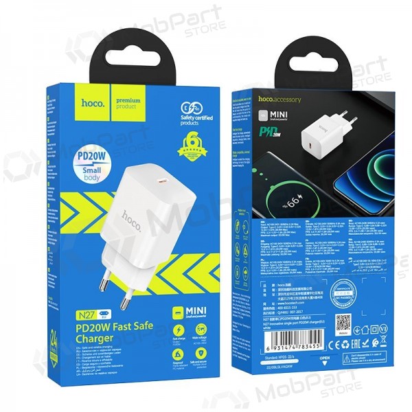 Caricatore buitinis Hoco N27 Innovative PD20W bianca