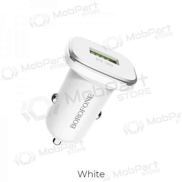Caricatore automobilinis Borofone BZ12A Quick Charge 3.0 (3.0A) (bianca)