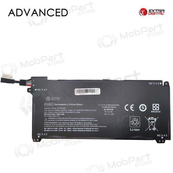 HP PG06XL, 5100mAh batteria del computer portatile, Advanced HP PG06XL, 5100mAh batteria del computer portatile, Advanced