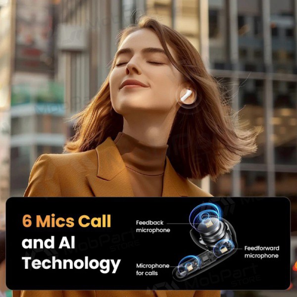 senza filis ausinės Ugreen HiTune H6 Pro Active Noise-Cancelling Earbuds (35873) senza filis ausinės Ugreen HiTune H6 Pro Active Noise-Cancelling Earbuds (35873)