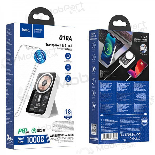 Batteria esterna Power Bank Hoco Q10A Magnetic PD20W 10000mAh Batteria esterna Power Bank Hoco Q10A Magnetic PD20W 10000mAh