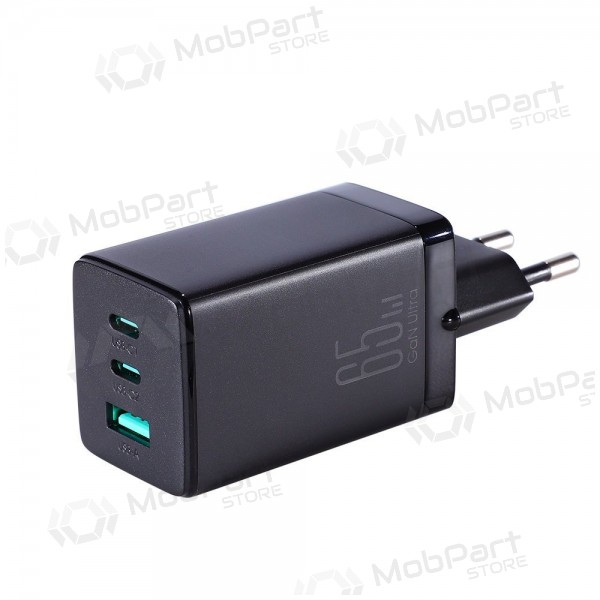 Caricatore buitinis Joyroom GaN JR-TCG01 2xUSB-C/USB-A 65W + USB-C cable 1.2m nero
