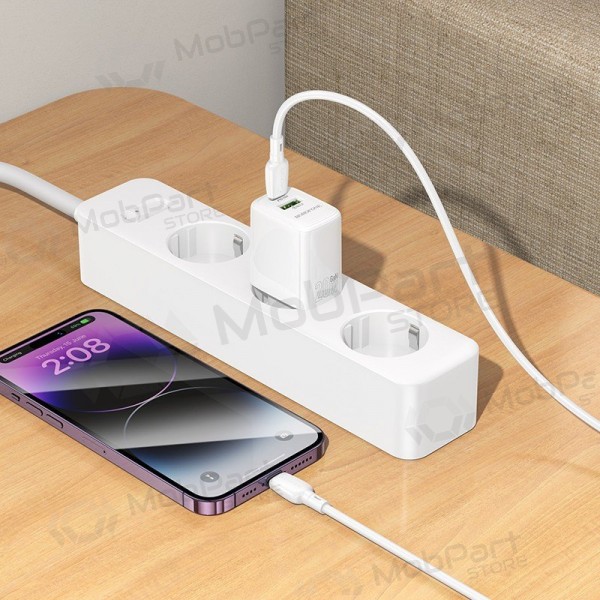 Caricatore Borofone BN27 20W USB-C/USB-A bianca
