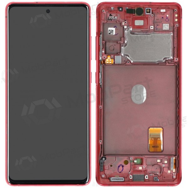 Samsung Galaxy S20 FE schermo / display (rosso) (con una cornice) (originale) Samsung Galaxy S20 FE schermo / display (rosso) (con una cornice) (originale)