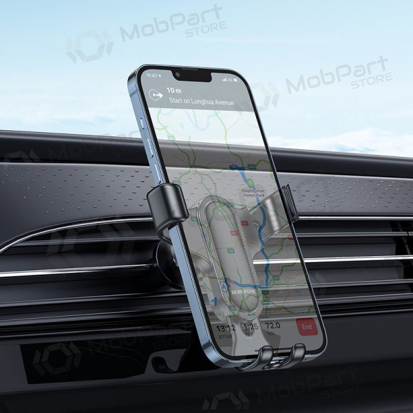 Automobilinis universale telefono laikiklis Borofone BH74 tvirtinamas ant ventiliacijos grotelių, nero