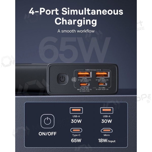 Batteria esterna Power Bank Baseus StarLord 65W 20000mAh nero P10022906113-00