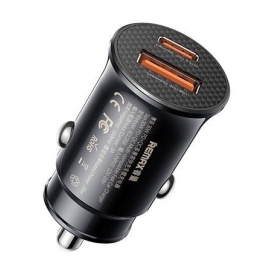 Caricatore per auto Remax RCC358 30W USB-C/USB-A nero