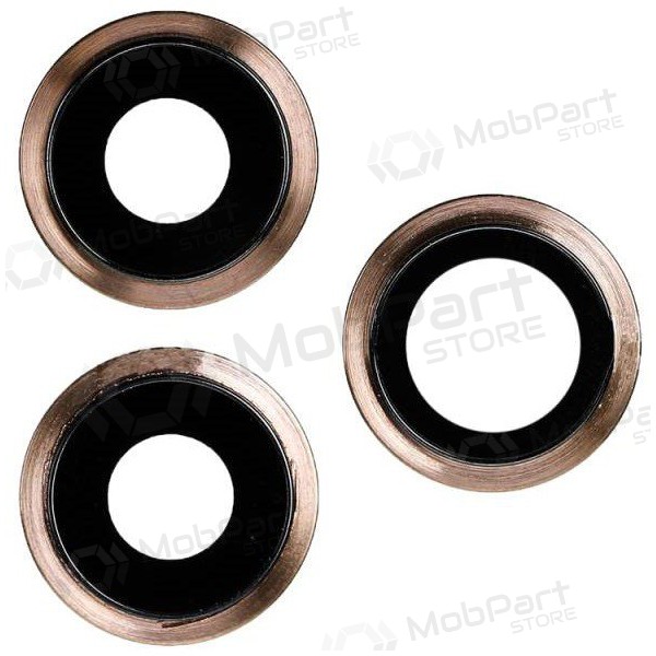 Apple iPhone 11 Pro / 11 Pro Max vetro della fotocamera (3pz) (d'oro) (con una cornice) Apple iPhone 11 Pro / 11 Pro Max vetro della fotocamera (3pz) (d'oro) (con una cornice)