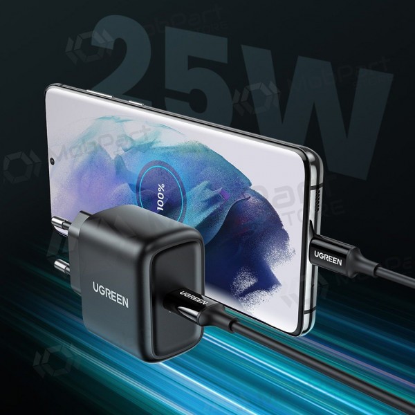 Caricatore buitinis Ugreen CD250 USB-C 25W + USB-C cable 2.0m nero