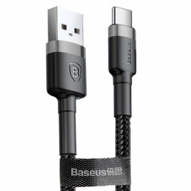 USB cavo Baseus Cafule Type-C 1.0m 3.0A (grigio-nero) CATKLF-BG1