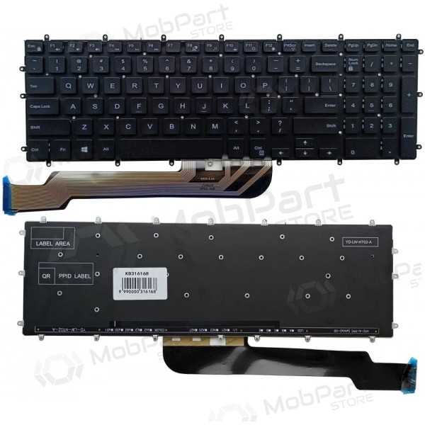 Tastiera DELL Inspiron 5570, 5565, 7566, 7567, 3579, con retroilluminazione