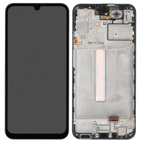Samsung Galaxy A25 5G schermo / display (nero) (con una cornice) (originale)