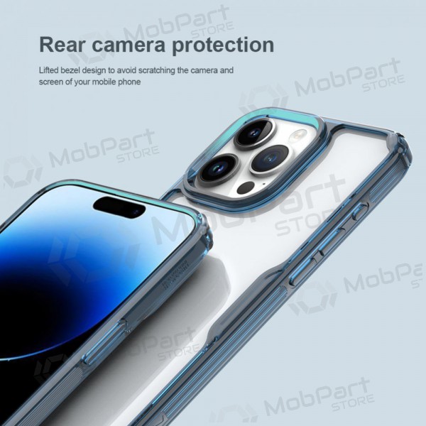 Apple iPhone 15 Pro custodia „Nillkin Nature Pro“ (blu)