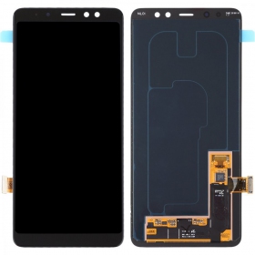 Samsung A530 Galaxy A8 (2018) schermo / display (nero) (service pack) (originale)