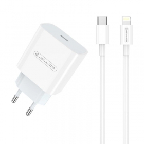 Caricatore Jellico AK180 20W USB-C + USB-C to Lightning cable 1.0m bianca