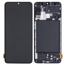 Samsung A705 Galaxy A70 2019 schermo / display (nero) (service pack) (originale)