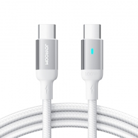 USB cavo Joyroom S-CC100A10 Type-C to Type-C 100W 1.2m bianca