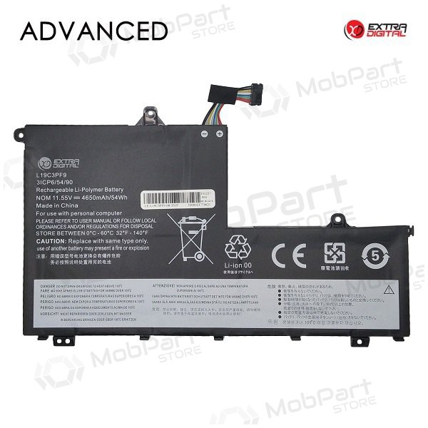 LENOVO L19C3PF9, 4650mAh batteria del computer portatile, Advanced LENOVO L19C3PF9, 4650mAh batteria del computer portatile, Advanced