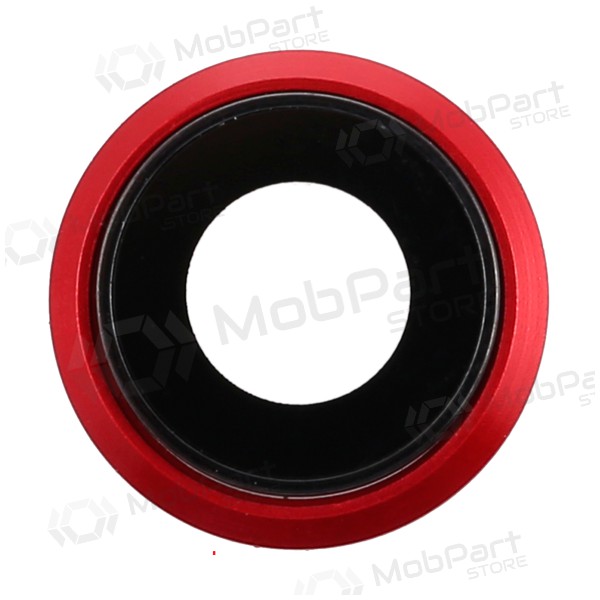 Apple iPhone 8 / SE 2020 / SE 2022 vetro della fotocamera (rosso) (con una cornice) Apple iPhone 8 / SE 2020 / SE 2022 vetro della fotocamera (rosso) (con una cornice)