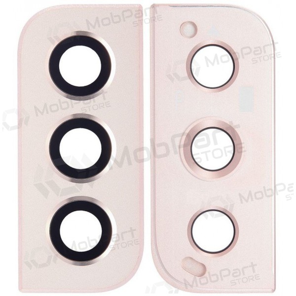Samsung S906 Galaxy S22 Plus vetro della fotocamera (rosa / d'oro) (con una cornice) Samsung S906 Galaxy S22 Plus vetro della fotocamera (rosa / d'oro) (con una cornice)