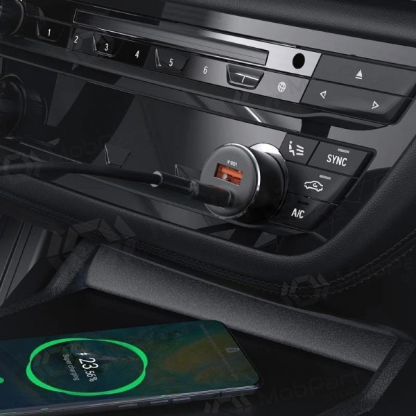 Caricatore per auto Acefast B12 60W USB-C/USB-A nero
