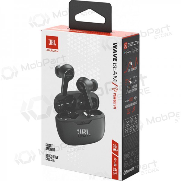 senza filis ausinės JBL Wave Beam TWS