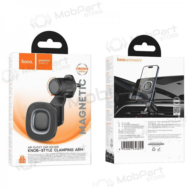 Porta cellulare da auto Hoco H74 (air vent) nero