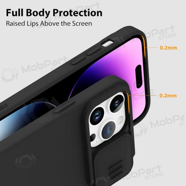 Apple iPhone 15 Pro custodia „Nillkin Silicone“ (nero)