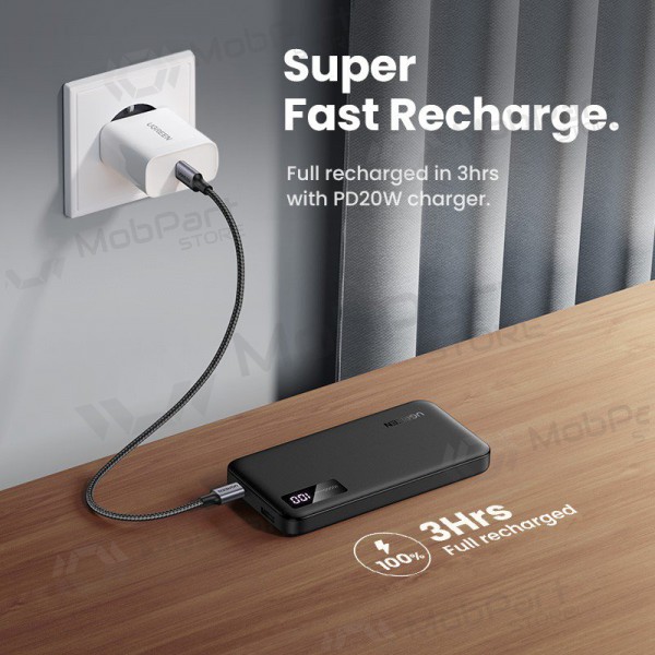 Batteria esterna Power Bank Ugreen PB311 20W 10000mAh (25742) nero Batteria esterna Power Bank Ugreen PB311 20W 10000mAh (25742) nero