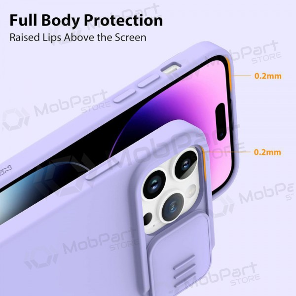 Apple iPhone 14 Pro custodia „Nillkin Silicone“ (šviesiai viola) Apple iPhone 14 Pro custodia „Nillkin Silicone“ (šviesiai viola)