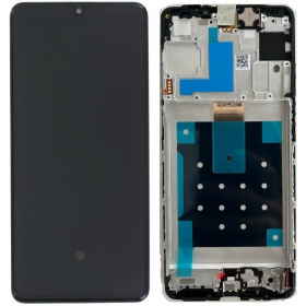 Samsung Galaxy M55 schermo / display (nero) (con una cornice) (originale)