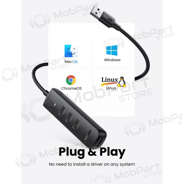 USB šakotuvas Ugreen CM416 USB-A 3.0 to 4xUSB-A 3.0 (10915) nero
