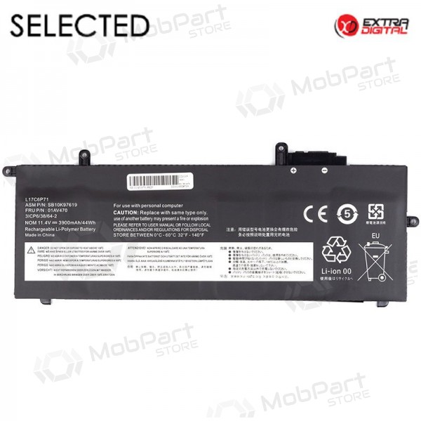 LENOVO 01AV470, 3900mAh batteria del computer portatile, Selected LENOVO 01AV470, 3900mAh batteria del computer portatile, Selected