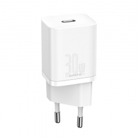 Caricatore buitinis Baseus Super Si 30W bianca CCSUP-J02
