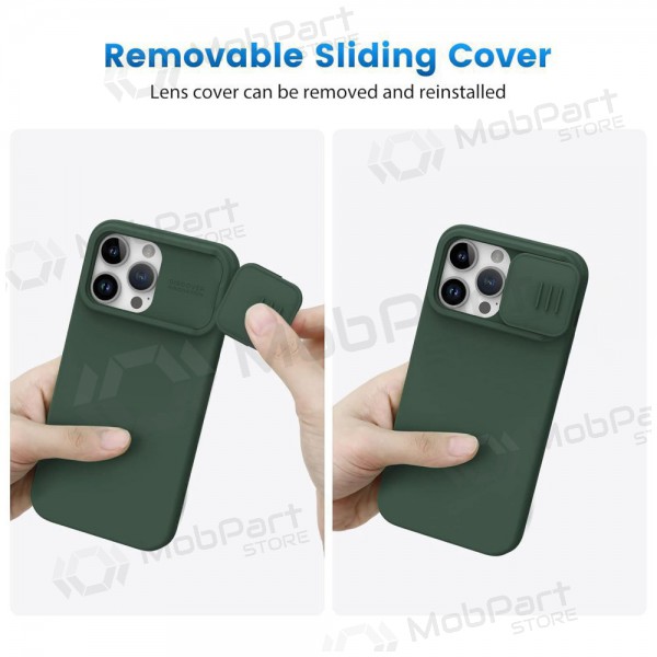 Apple iPhone 15 Pro custodia „Nillkin Silicone“ (verde scuro) Apple iPhone 15 Pro custodia „Nillkin Silicone“ (verde scuro)