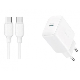 Caricatore Joyroom JR-TCF20 USB-C PD20W + USB-C to USB-C cable 1.0m bianca